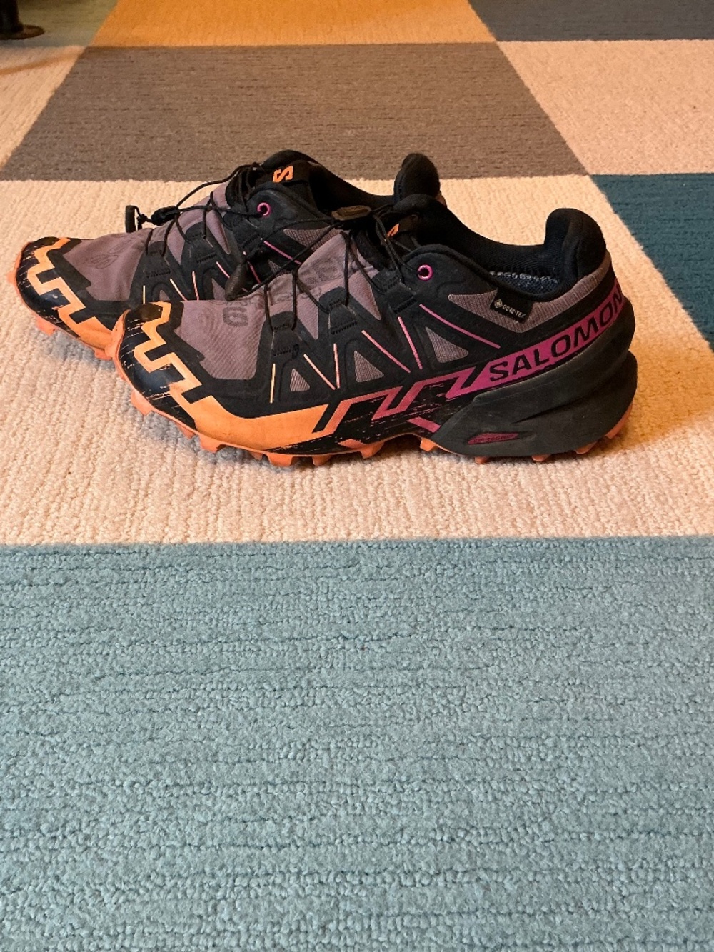 Salomon Women's Trail Running Shoes in Black, Orange, Pink
